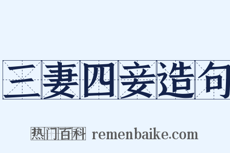 三妻四妾造句是什么意思的图片